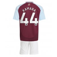 Aston Villa Boubacar Kamara #44 Replika babykläder Hemmaställ Barn 2024-25 Kortärmad (+ korta byxor)